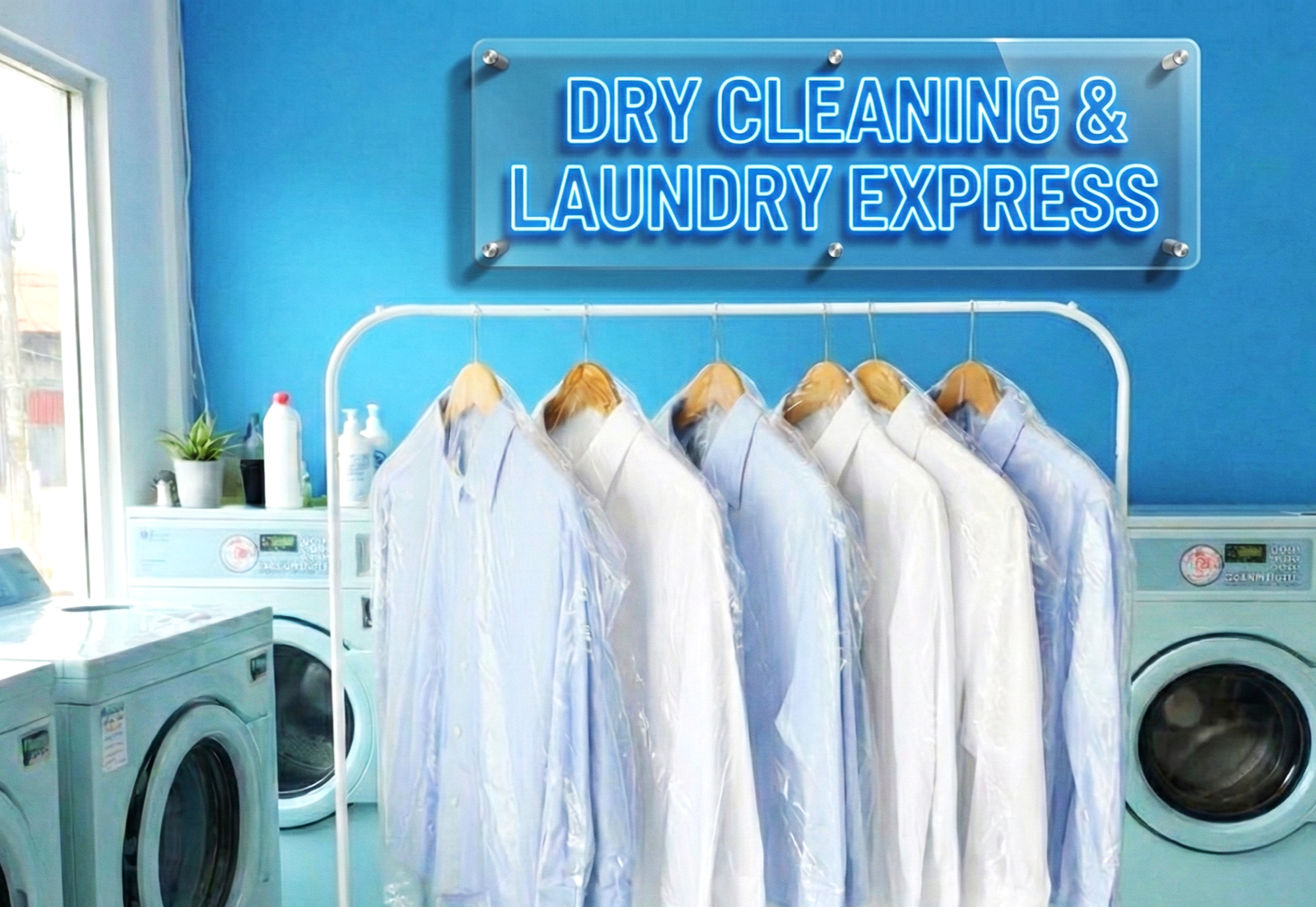 Banner Layanan Dry cleaning dan Laundry Express