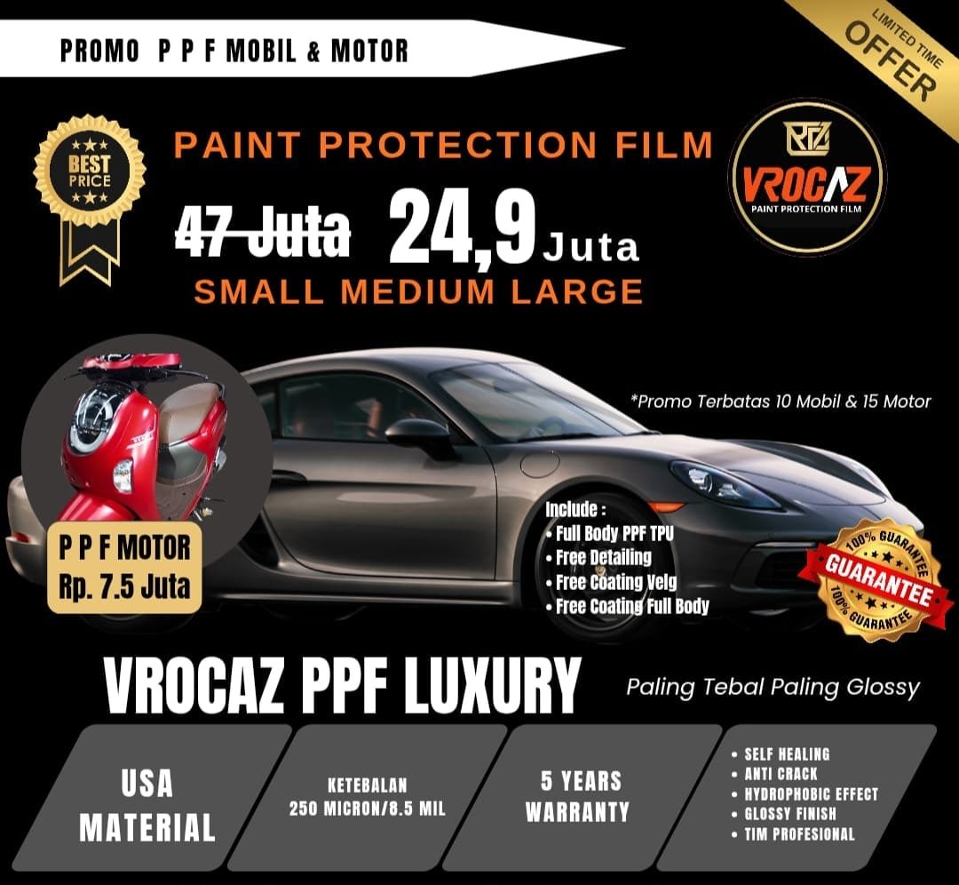 Hasil Pemasangan PPF Mobil Jogja Jasa Pasang PPF Mobil Jogja - Vrocaz Auto Care