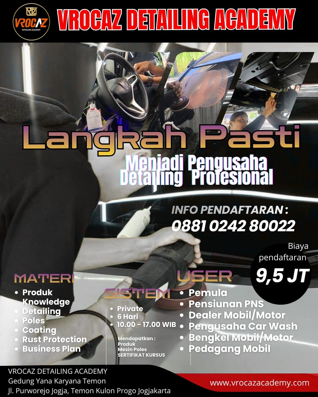 Vrocaz Detailing Academy - Pelatihan Bisnis Salon Mobil