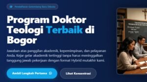 Sekolah Teologi Terbaik Meraih Gelar Doktor Teologi Politik dan Kepemimpinan di Bogor